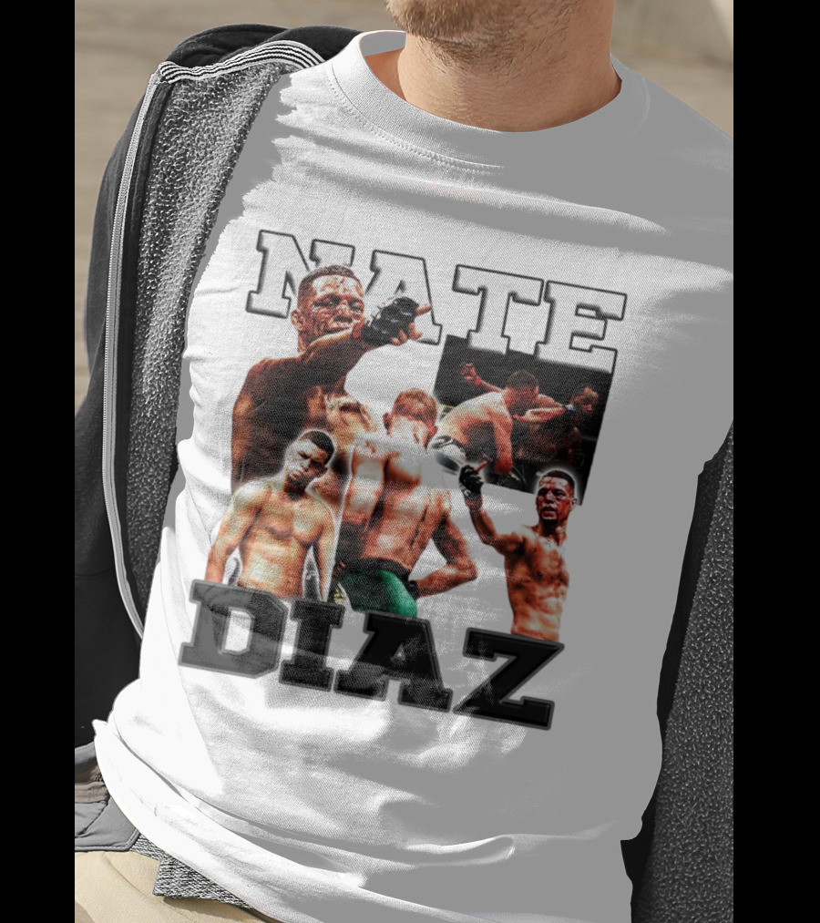 Nate Diaz MMA Fight Collage T-Shirt