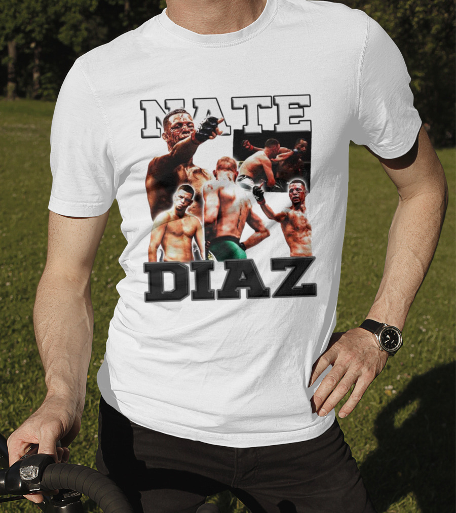 Nate Diaz MMA Fight Collage T-Shirt