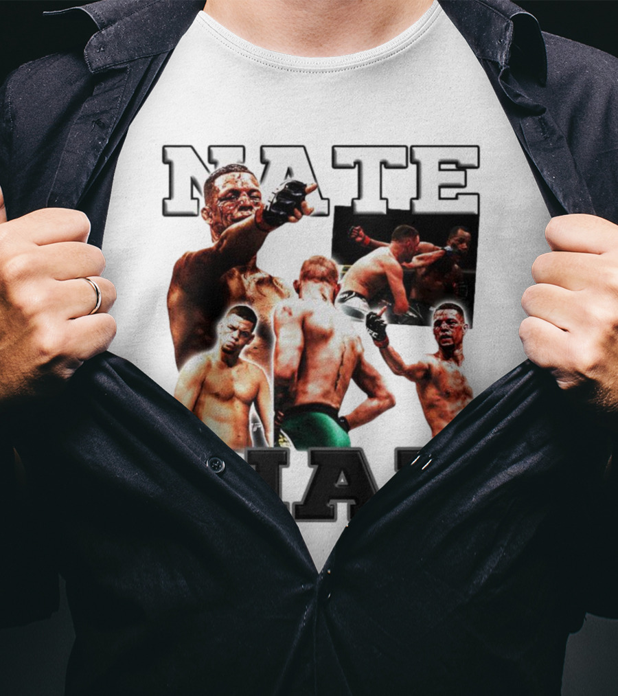 Nate Diaz MMA Fight Collage T-Shirt