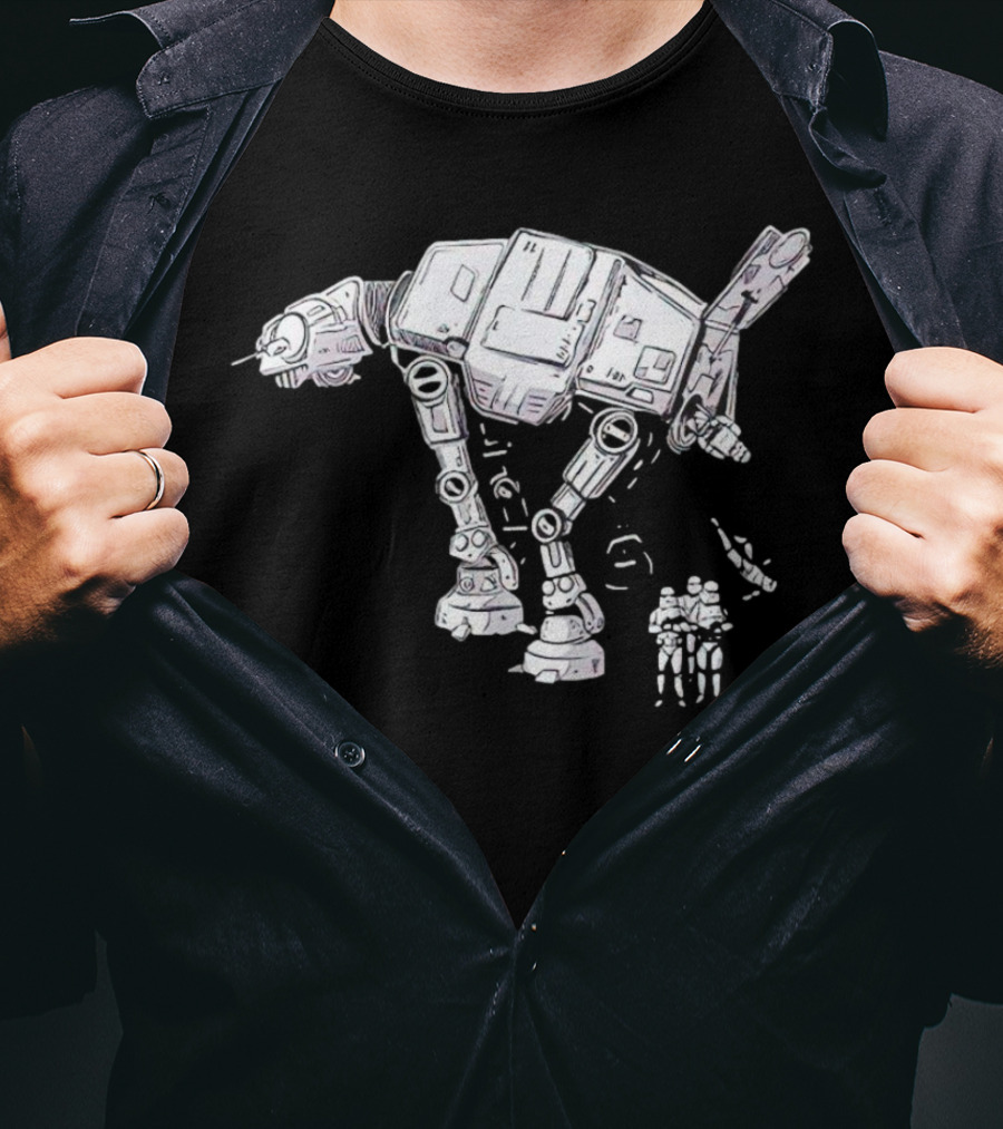 Star Wars AT-AT Walker With Stormtroopers T-Shirt