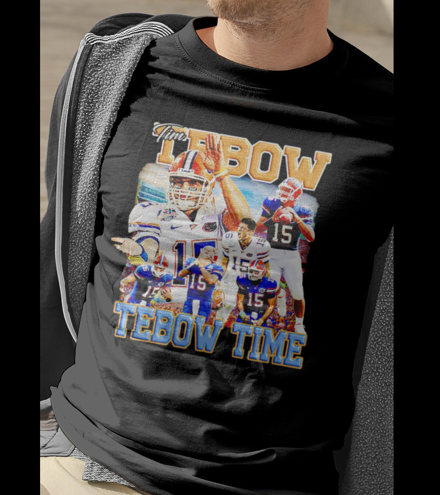Tim Tebow Florida Gators Football Tebow Time 15 Quarterback Legend T-Shirt