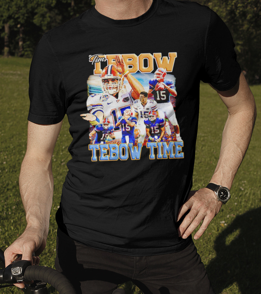Tim Tebow Florida Gators Football Tebow Time 15 Quarterback Legend T-Shirt