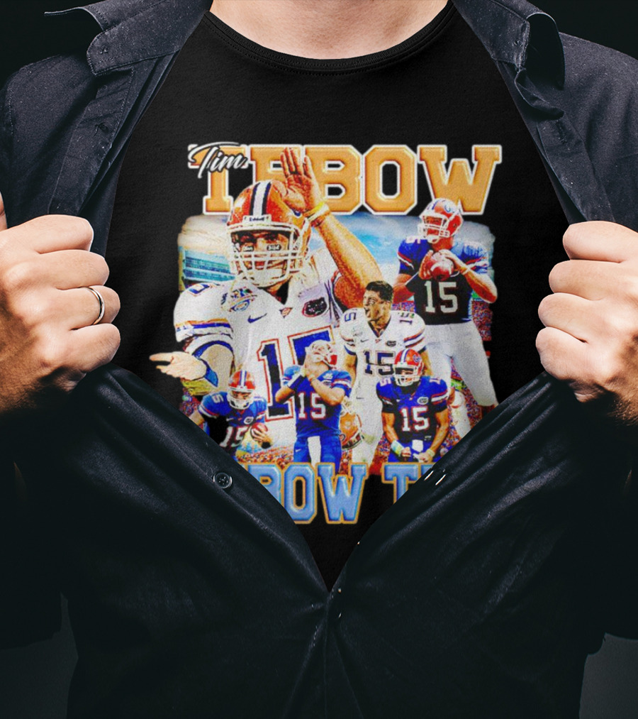 Tim Tebow Florida Gators Football Tebow Time 15 Quarterback Legend T-Shirt