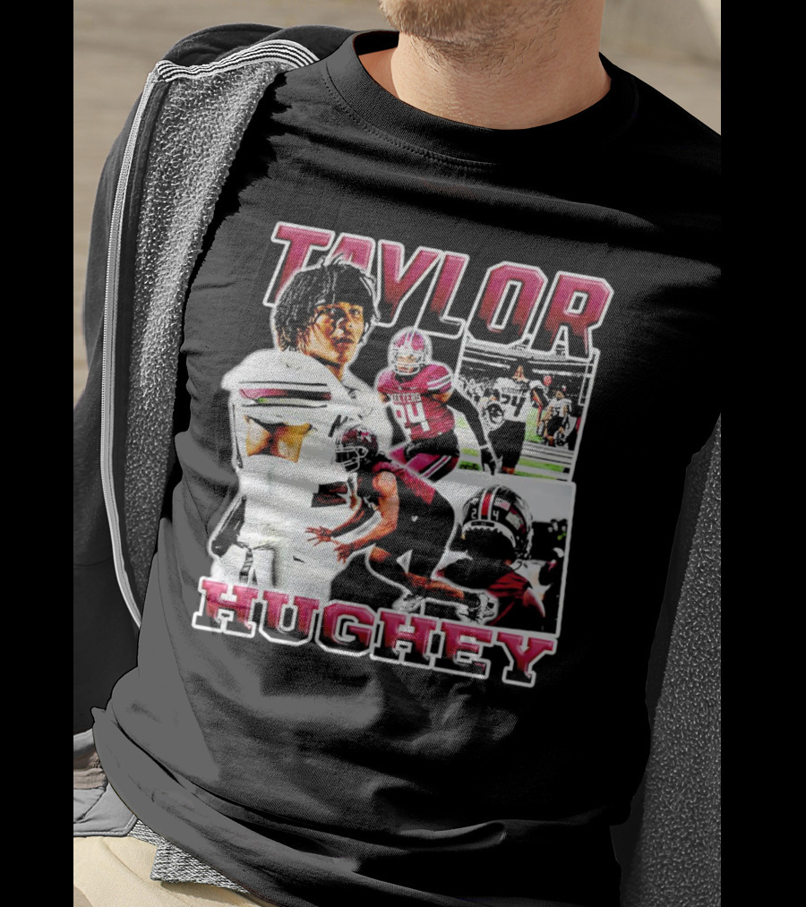Taylor Hughey Mesquite High School Boys Varsity Football Action Collage T-Shirt