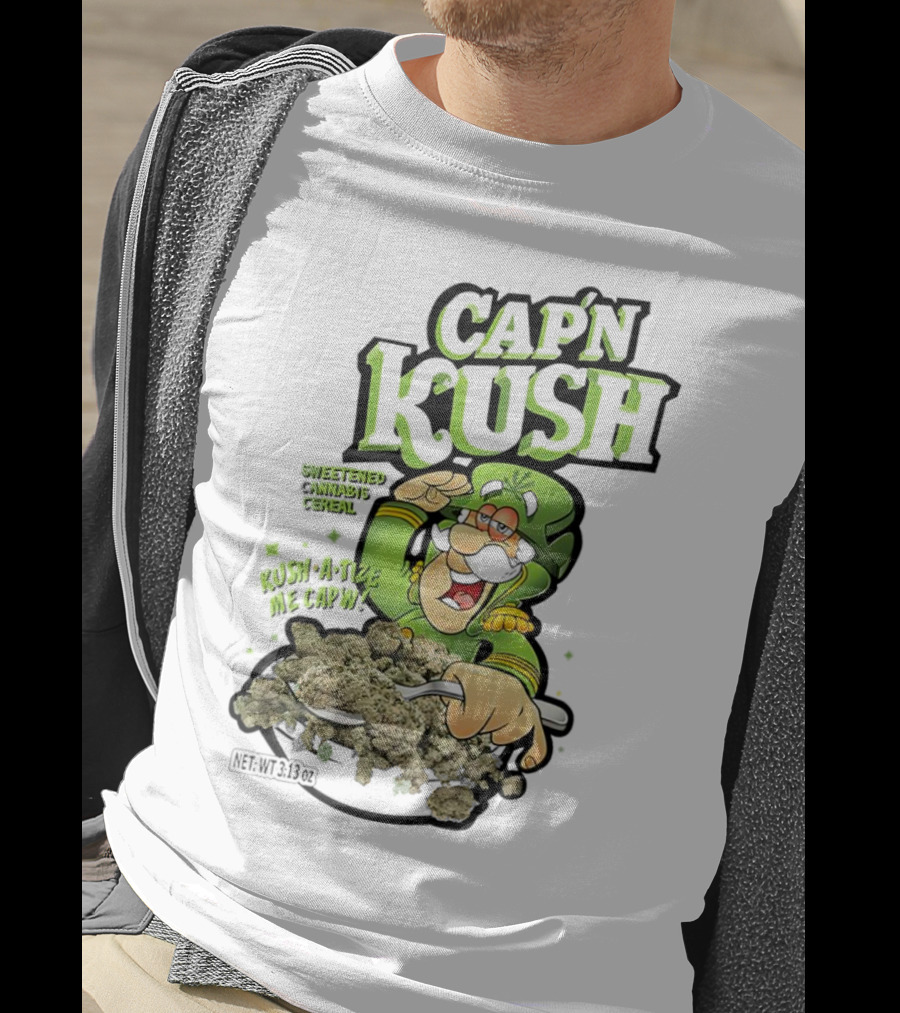 Cap'n Kush Sweetened Cannabis Cereal Kush-A-Tize ME Cap'n T-Shirt