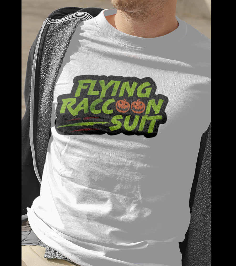 Flying Raccoon Suit This Is Skaloween Jack-O'-Lantern Claw Marks T-Shirt