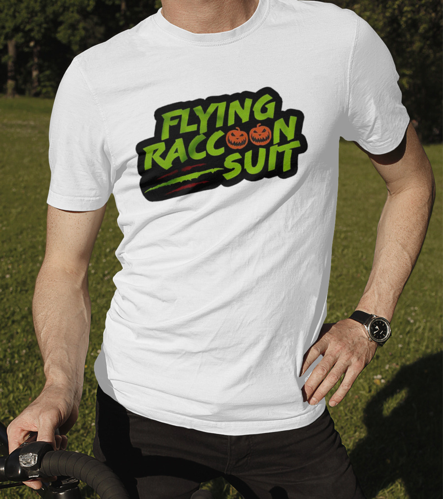 Flying Raccoon Suit This Is Skaloween Jack-O'-Lantern Claw Marks T-Shirt