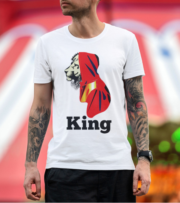 Premium T-Shirt: Jordan Travis King Lion in T-Shirt Jordan Travis King Lion in T-Shirt