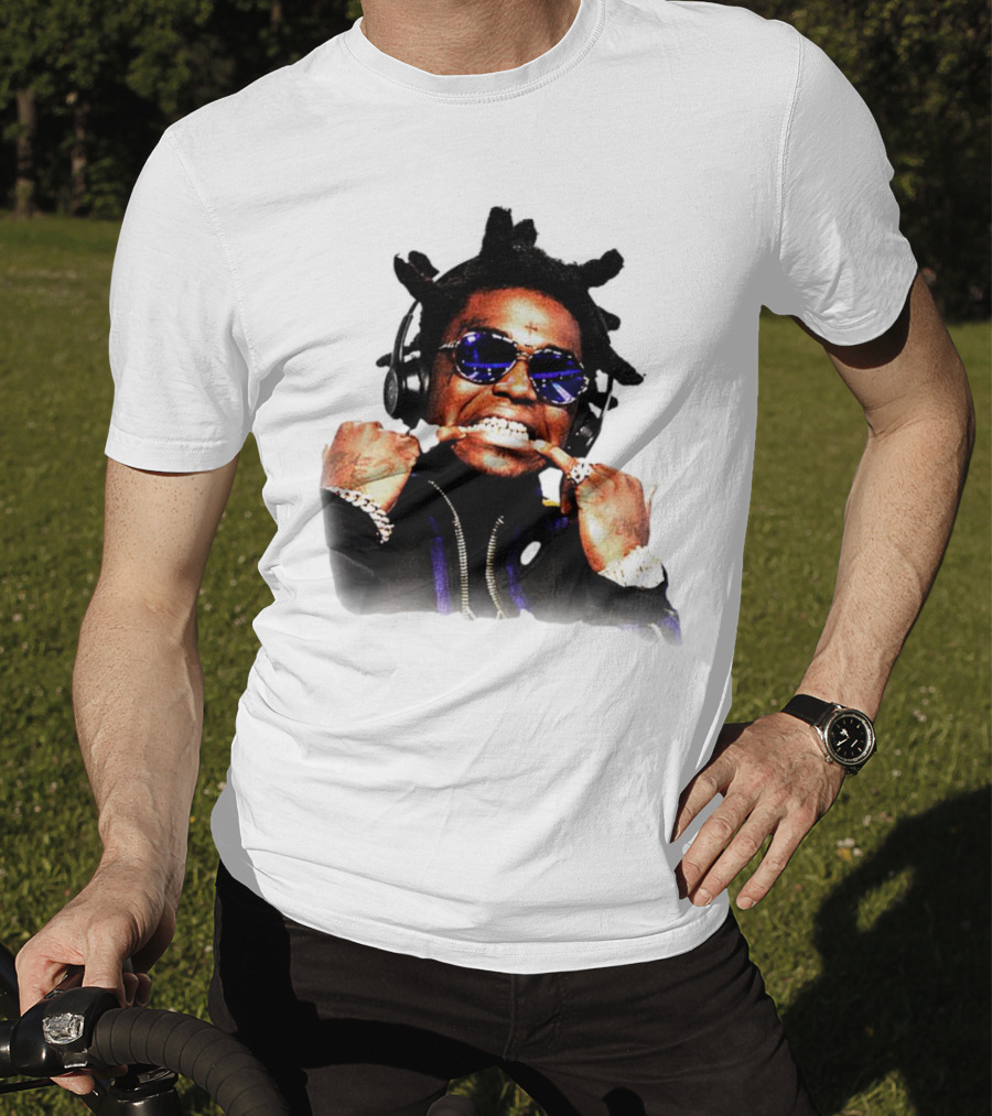 Kodak Black Rapper With Blue Sunglasses Grills And Jewelry T-Shirt