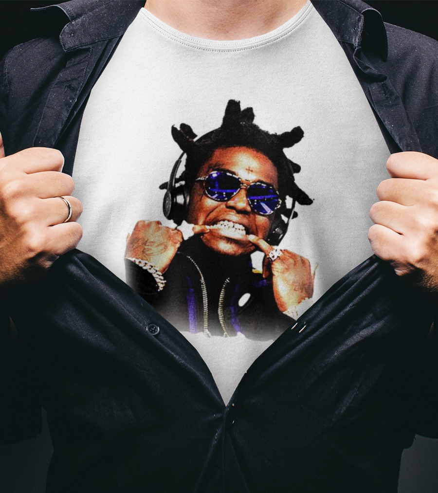 Kodak Black Rapper With Blue Sunglasses Grills And Jewelry T-Shirt