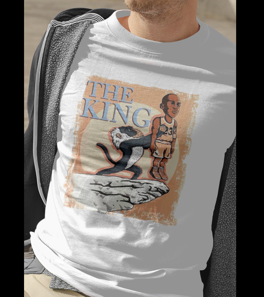 The King Michael Jordan Simba Parody With Rafiki And Basketball Jersey T-Shirt