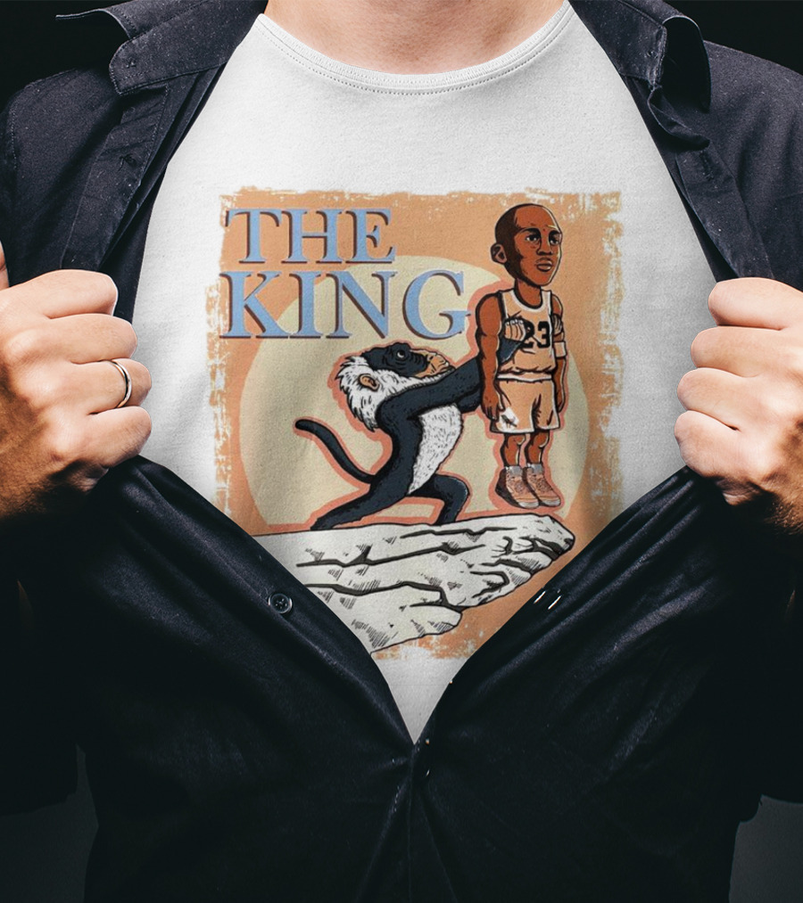 The King Michael Jordan Simba Parody With Rafiki And Basketball Jersey T-Shirt