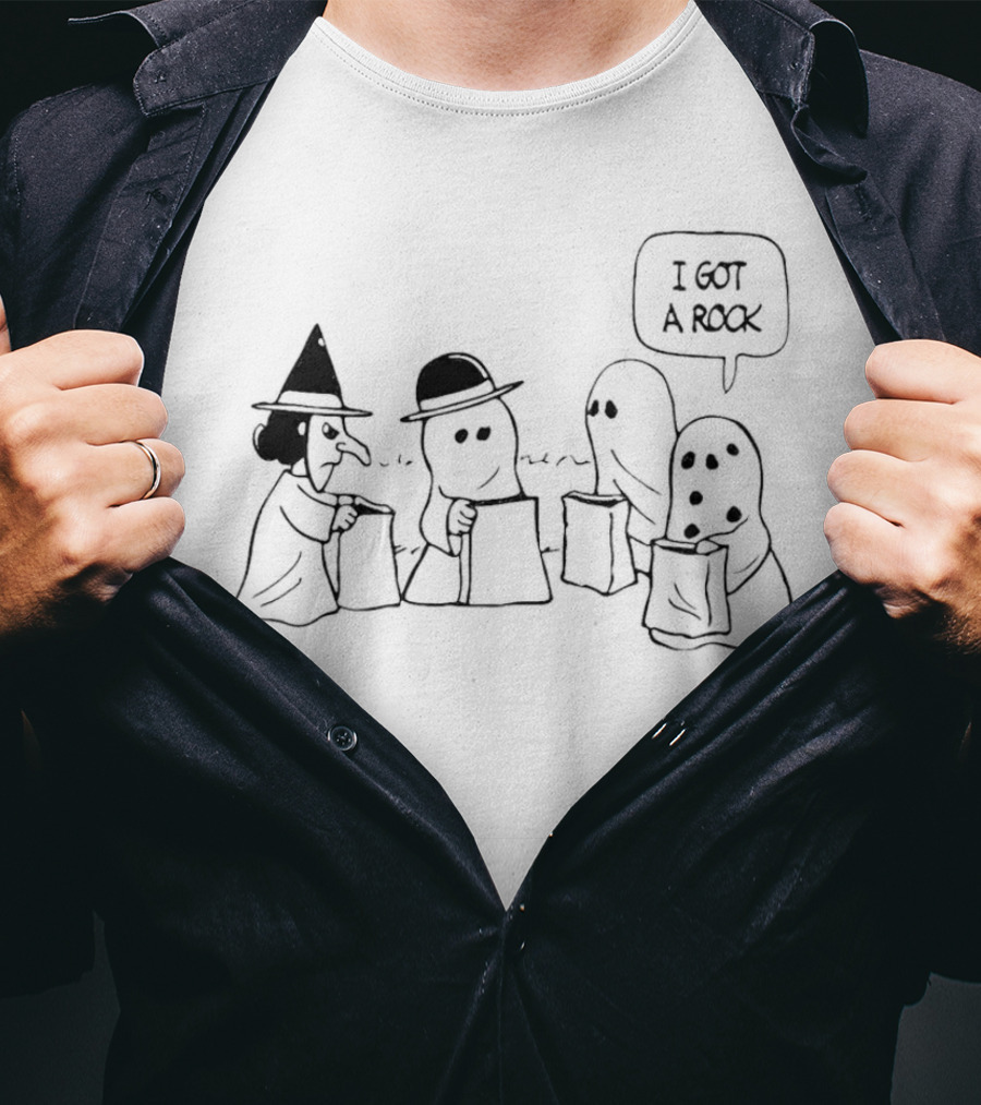 Peanuts Halloween Charlie Brown I Got A Rock Ghosts Comic T-Shirt
