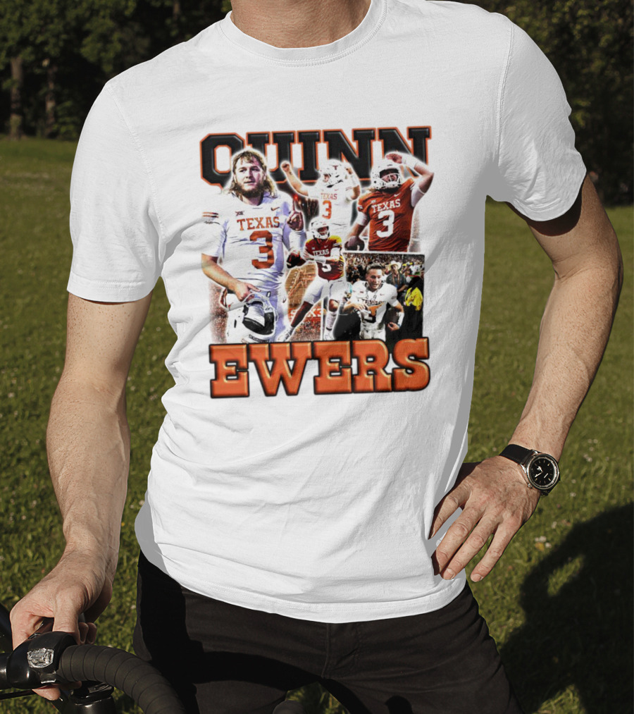 Quinn Ewers Texas Football Longhorns Number 3 T-Shirt