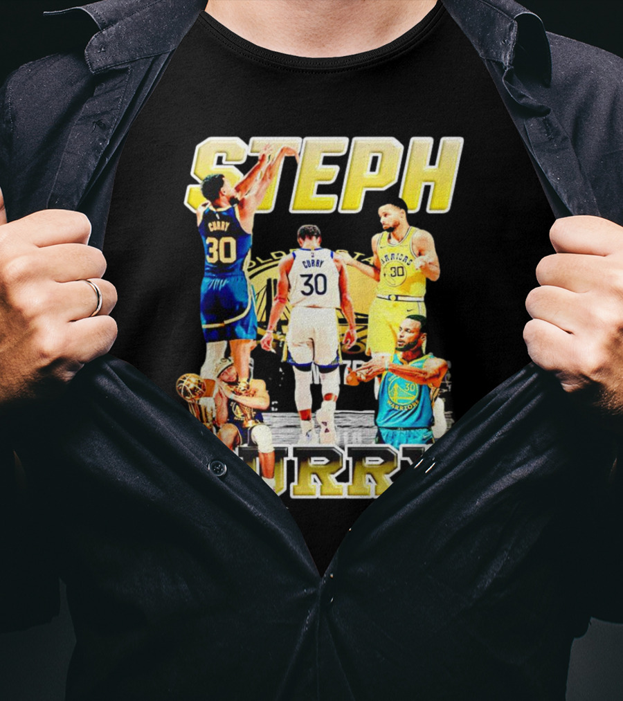 Steph Curry Golden State Warriors NBA Champion Iconic Moments T-Shirt