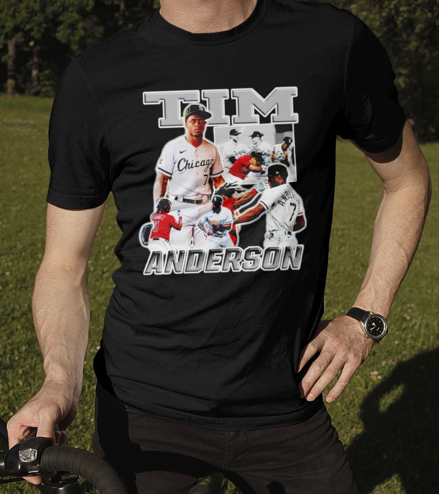 Tim Anderson Chicago White Sox Baseball Collage T-Shirt