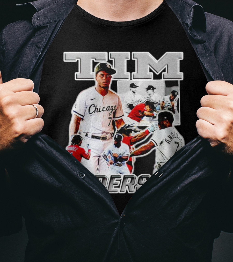 Tim Anderson Chicago White Sox Baseball Collage T-Shirt