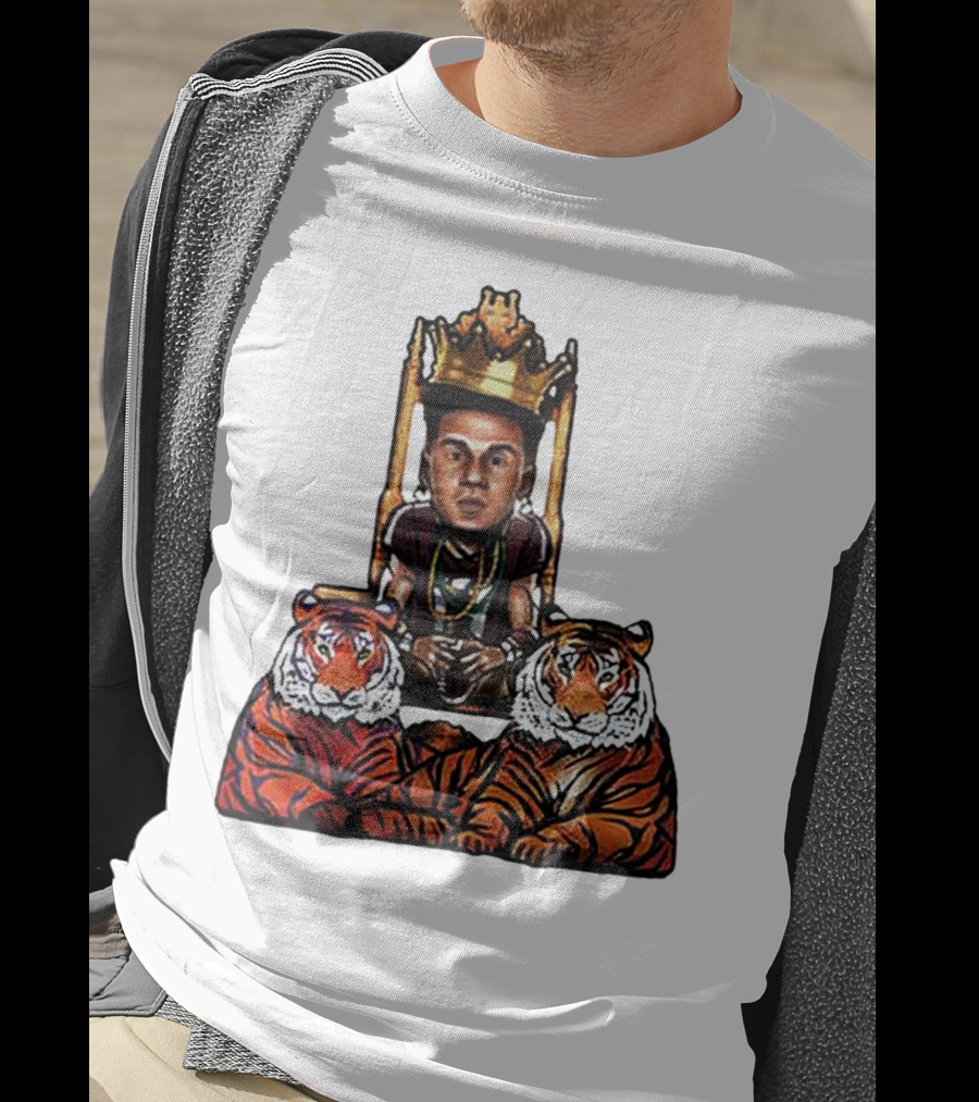 Jordan Travis Tigers King Florida State Seminoles Throne With Crown And Tigers T-Shirt
