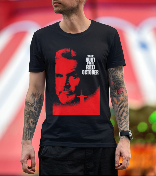 Premium T-Shirt: The Hunt For Red October Sean Connery Red Submarine Image T-Shirt The Hunt For Red October Sean Connery Red Submarine Image T-Shirt