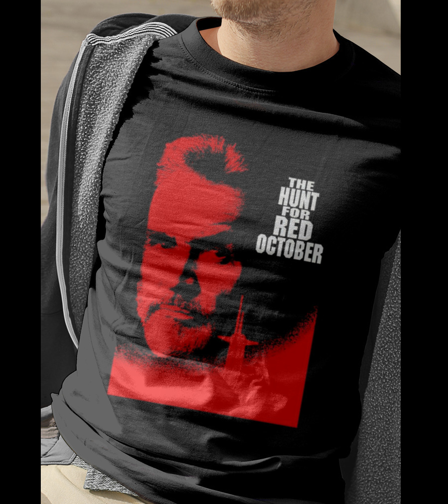 The Hunt For Red October Sean Connery Red Submarine Image T-Shirt