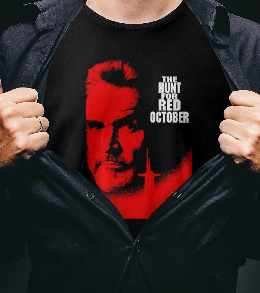 The Hunt For Red October Sean Connery Red Submarine Image T-Shirt