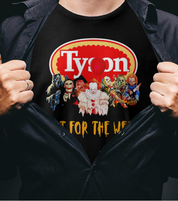 Tyson Horror Movie Characters Not For The Weak Floating Red Balloon Masks T-Shirt