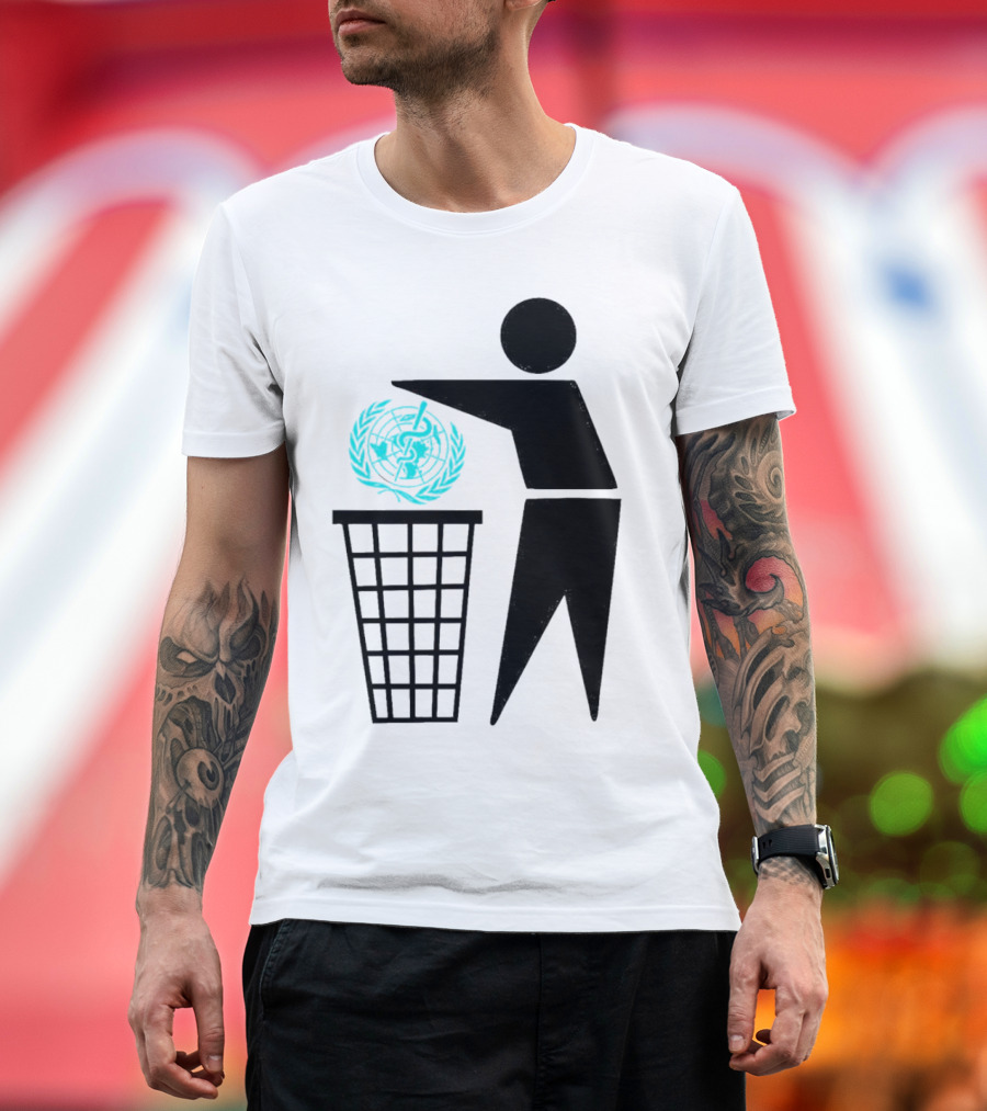 Bin The WHO Emblem Discard Gesture T-Shirt