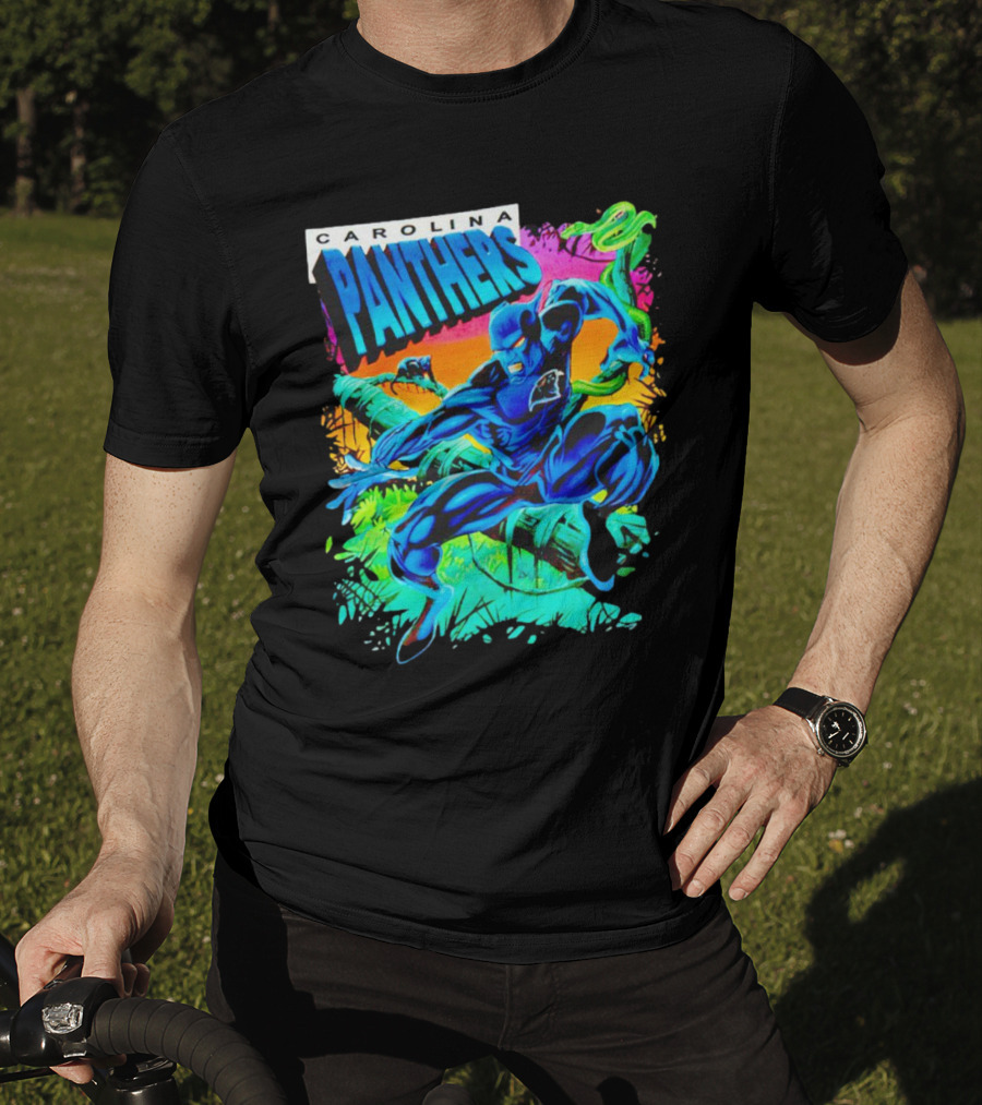 Carolina Panthers Black Panther Jungle Action T-Shirt