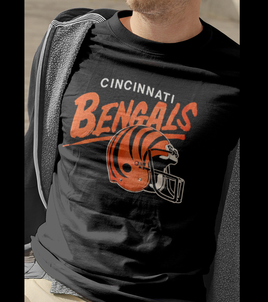 Cincinnati Bengals Football Team Helmet T-Shirt