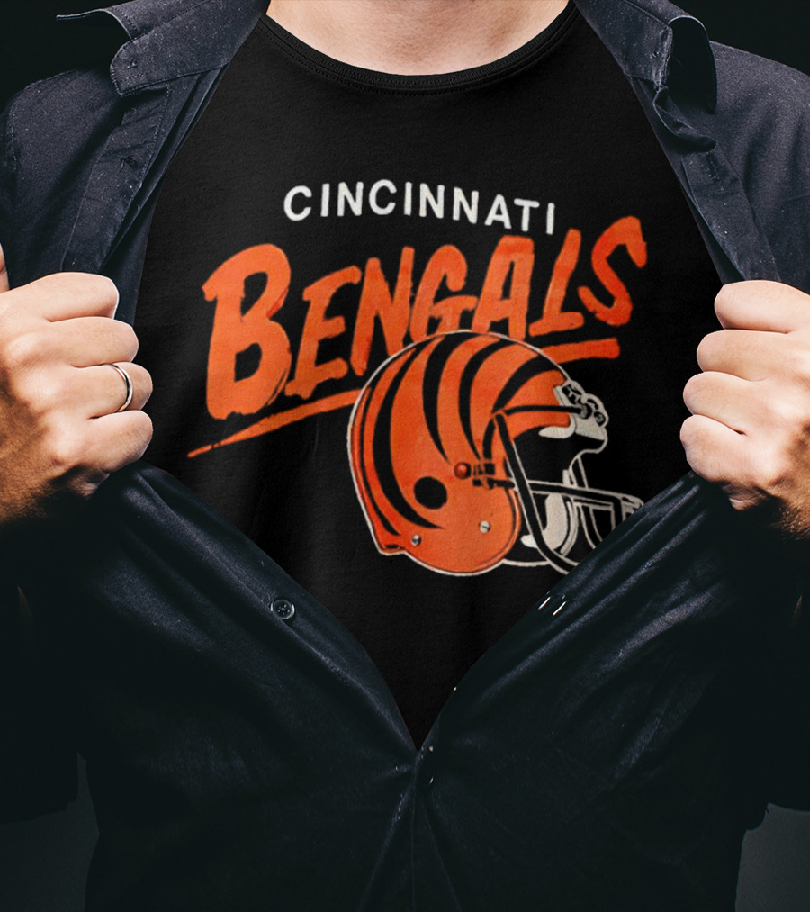 Cincinnati Bengals Football Team Helmet T-Shirt
