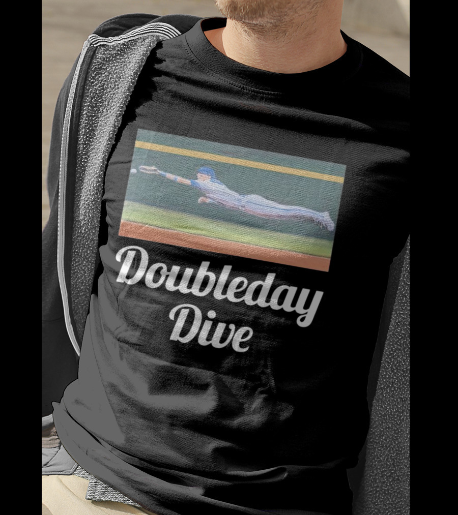 Doubleday Dive Baseball Player Diving Catch T-Shirt