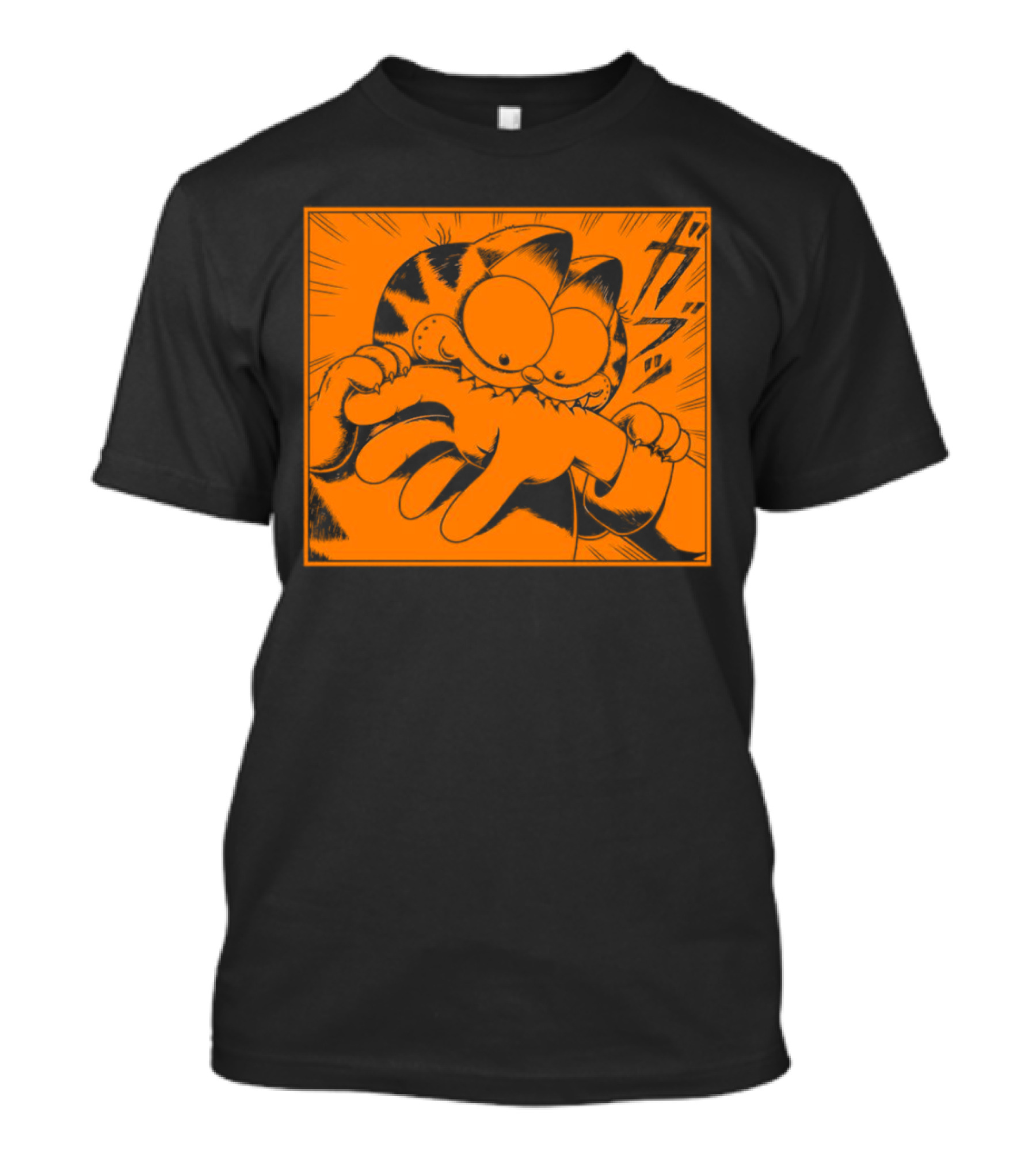 Garfield Manga Style Bite Hand Comic Panel T-Shirt