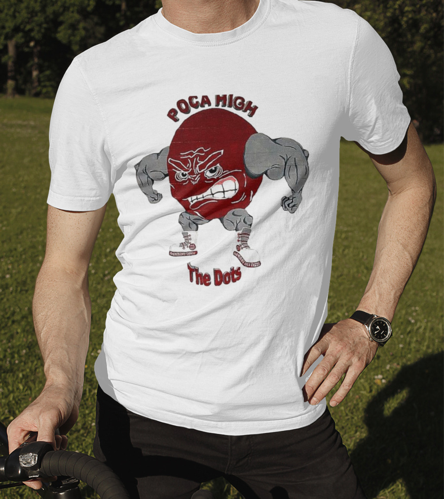 POCA HIGH The Dots Mascot With Muscular Arms And Sneakers T-Shirt