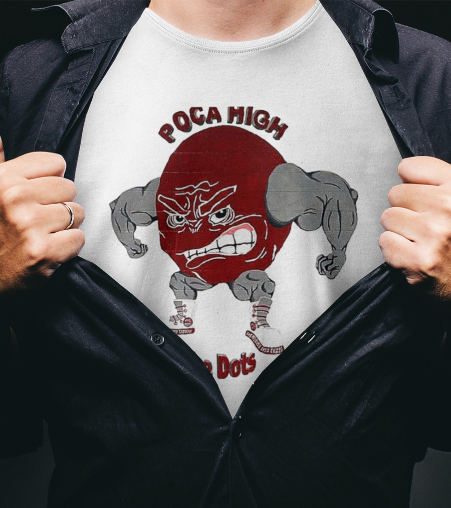POCA HIGH The Dots Mascot With Muscular Arms And Sneakers T-Shirt