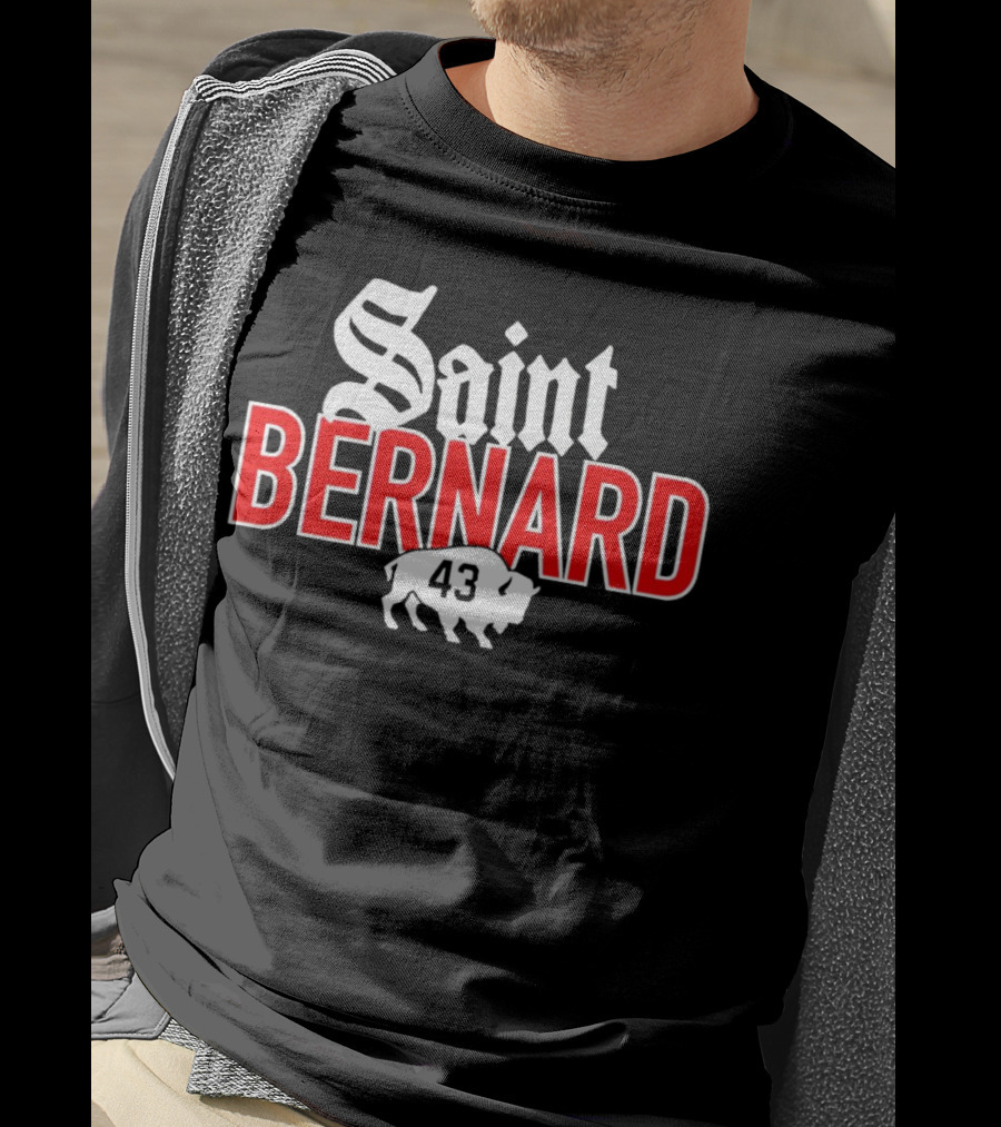 Saint Bernard 43 Buffalo Red White Iconic Sports T-Shirt