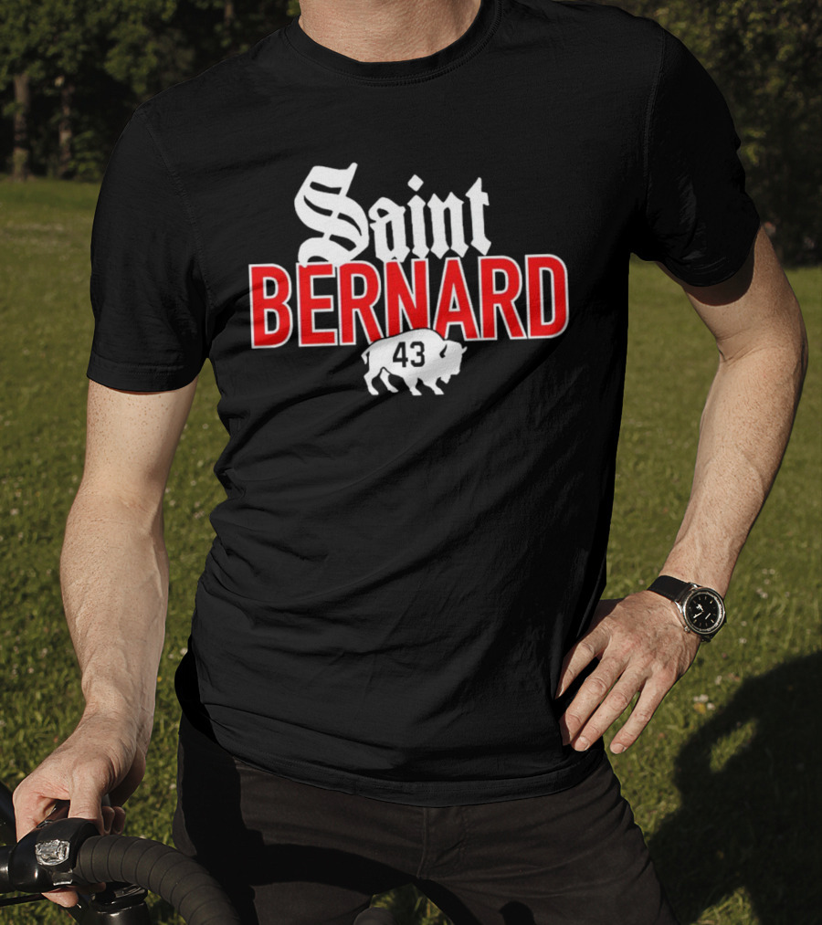 Saint Bernard 43 Buffalo Red White Iconic Sports T-Shirt