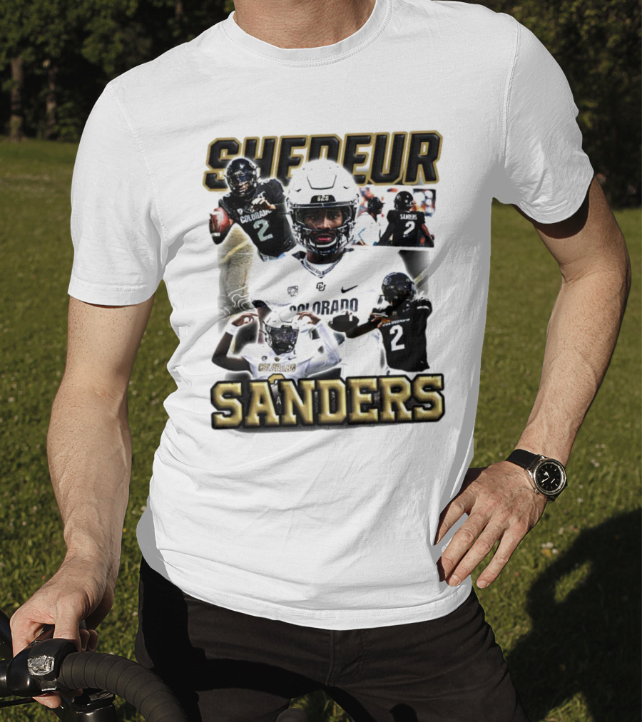 Shedeur Sanders Colorado Football Player Collage T-Shirt
