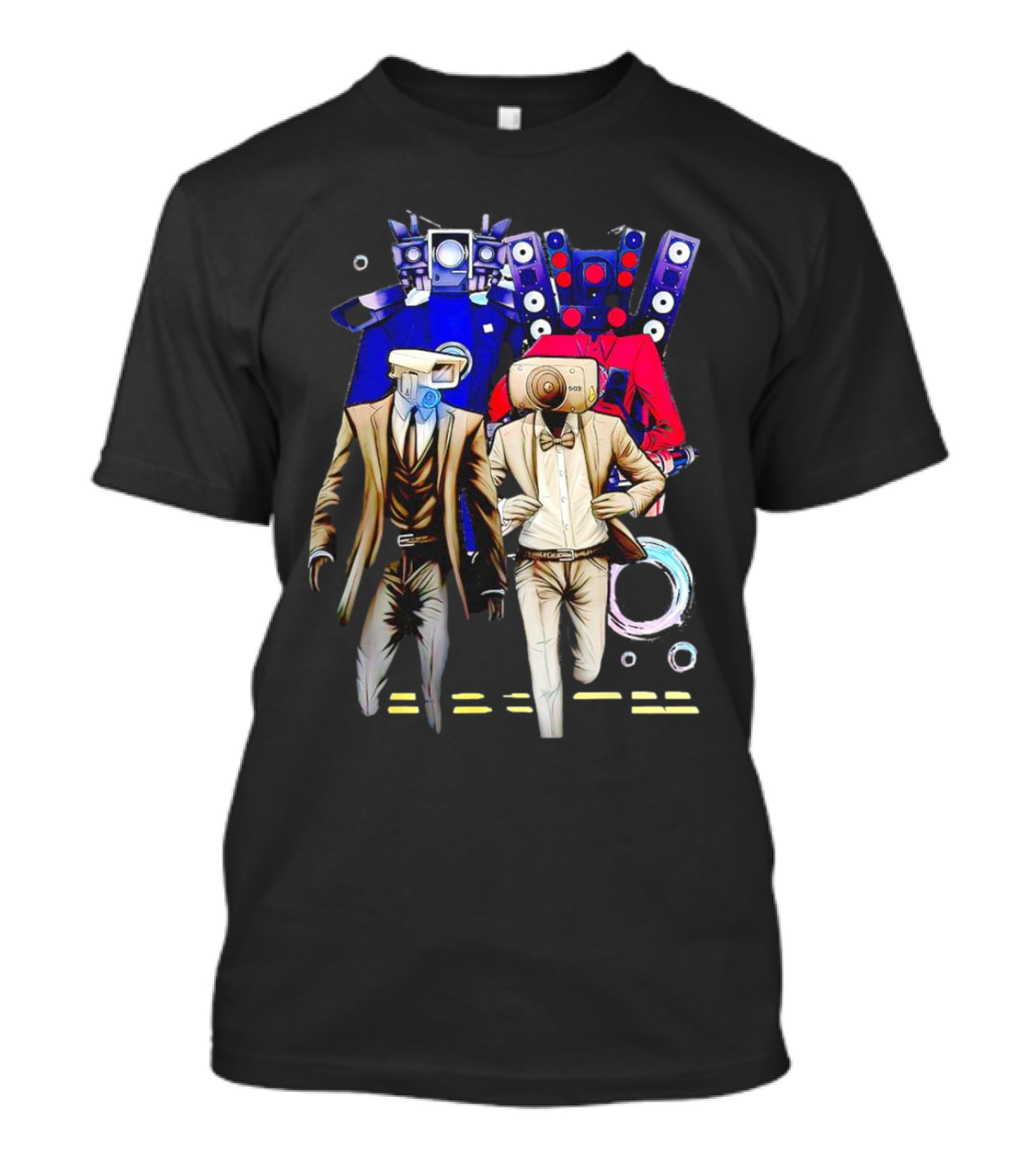 Cameraman Speakerman TVman Skibidi Toilet Character Compilation T-Shirt