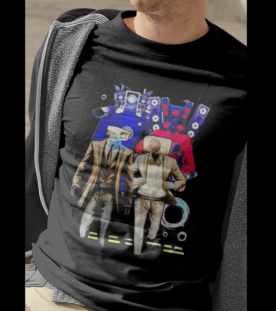 Cameraman Speakerman TVman Skibidi Toilet Character Compilation T-Shirt