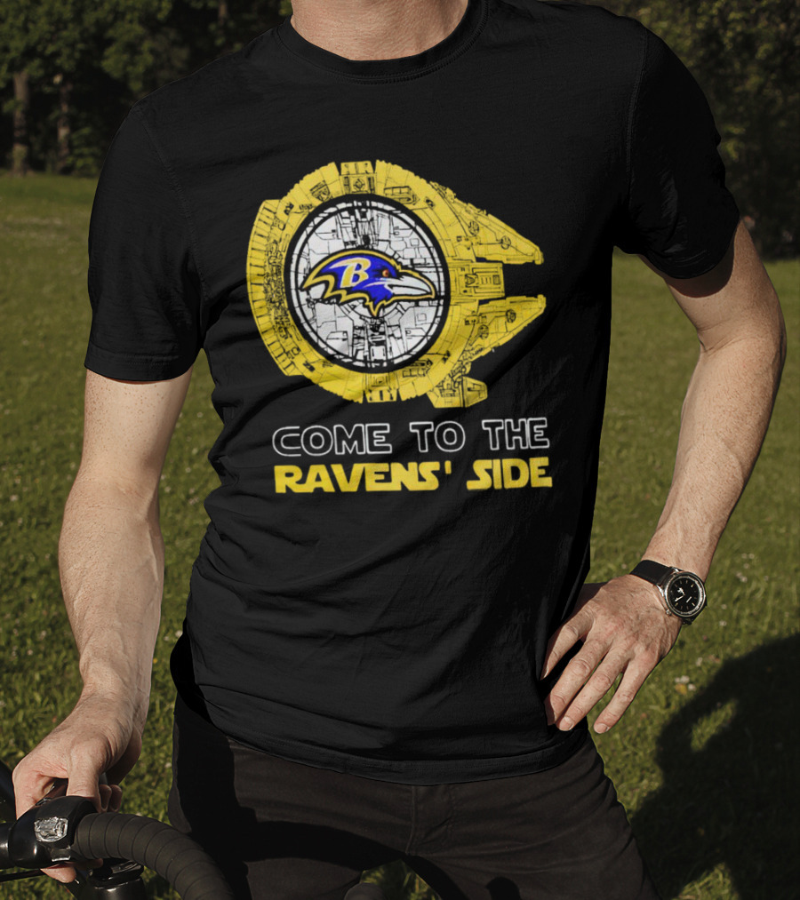 Come To The Ravens' Side Baltimore Ravens Star Wars Mashup T-Shirt