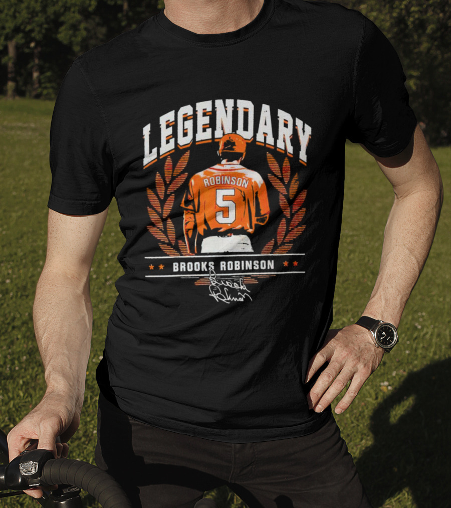 Legendary Brooks Robinson 5 Baltimore Orioles Signature T-Shirt