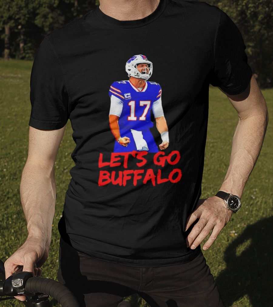 Let's Go Buffalo Bills Josh Allen 17 T-Shirt