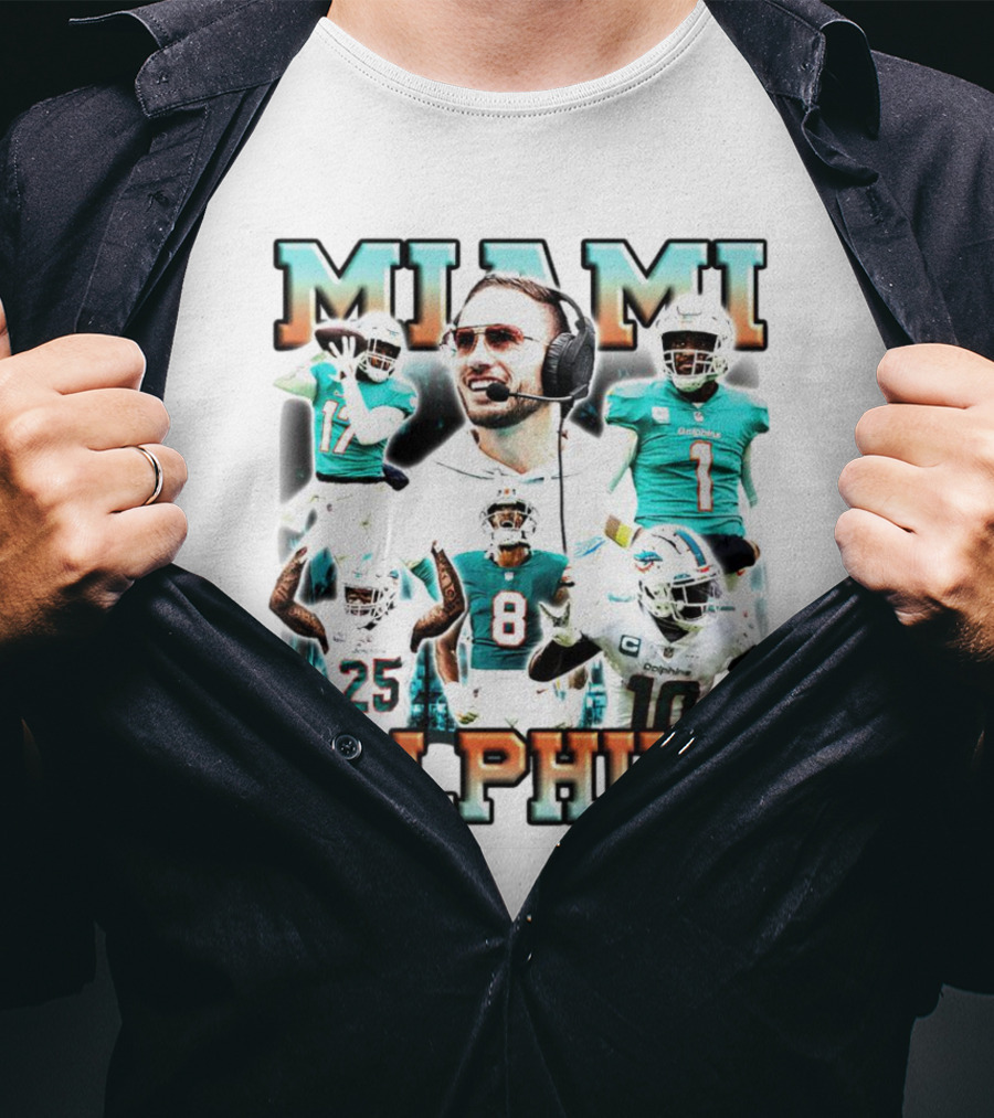 Miami Dolphins Football Members Vintage T-Shirt
