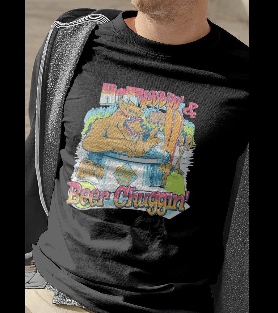 Old Row Hot Tubbin’ And Beer Chuggin’ Wolf T-Shirt