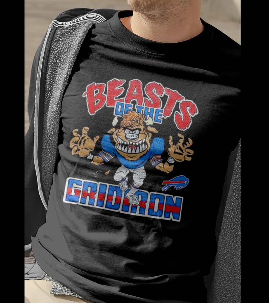 Buffalo Bills Beasts Of The Gridiron Football Monster T-Shirt