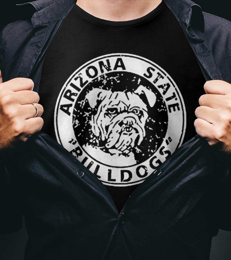 Arizona State Bulldogs Vintage Logo Circular Emblem T-Shirt