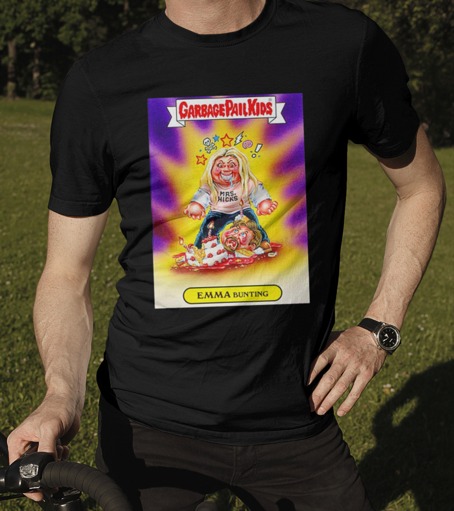Garbage Pail Kids Emma Bunting Mrs. Hicks Caricature T-Shirt