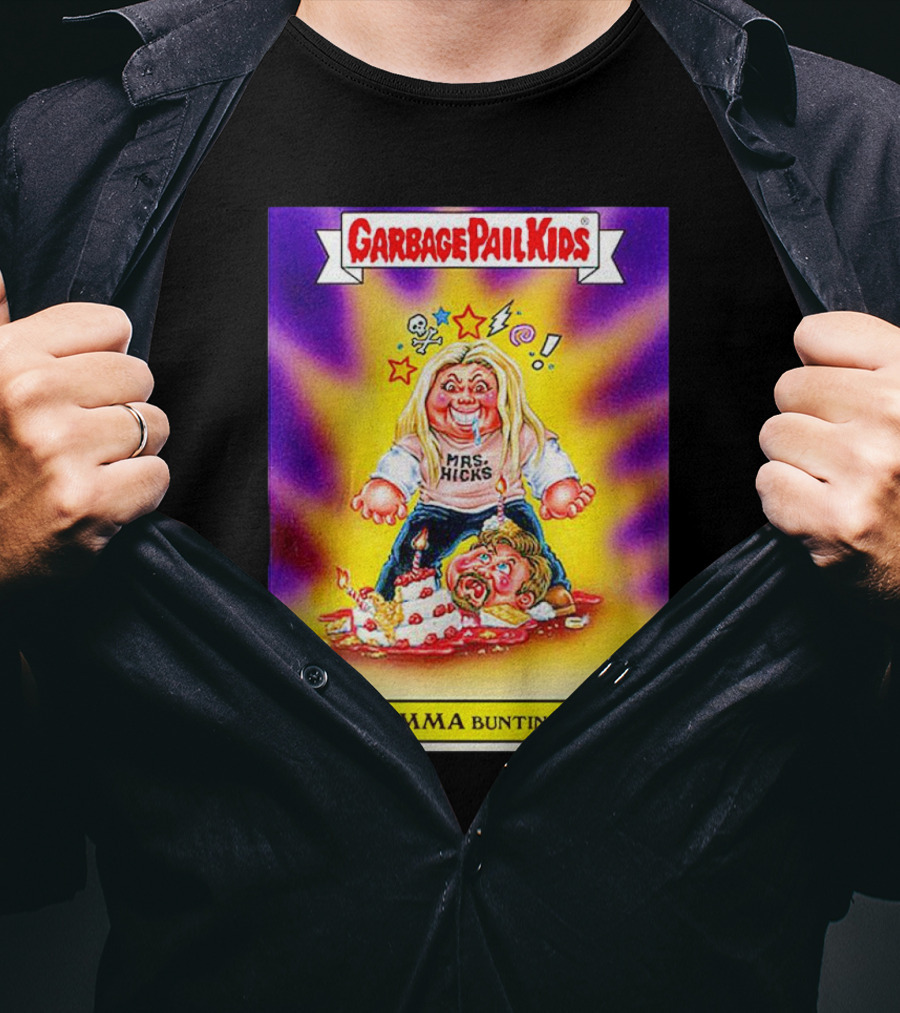 Garbage Pail Kids Emma Bunting Mrs. Hicks Caricature T-Shirt