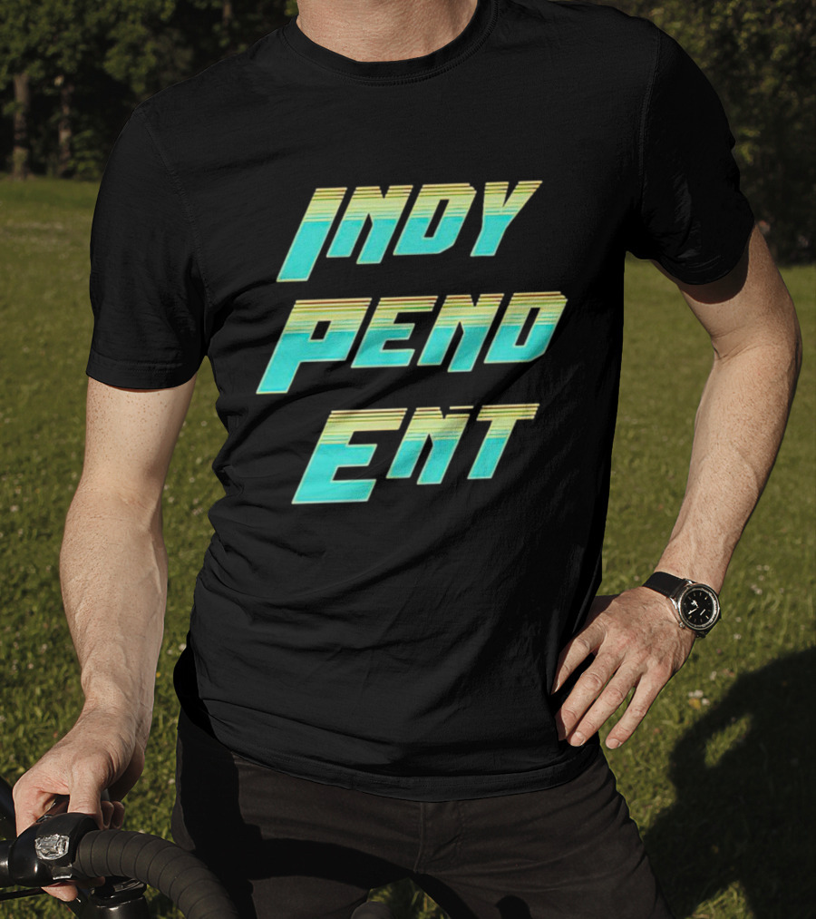 Indy Pend Ent Retro-style Text T-Shirt