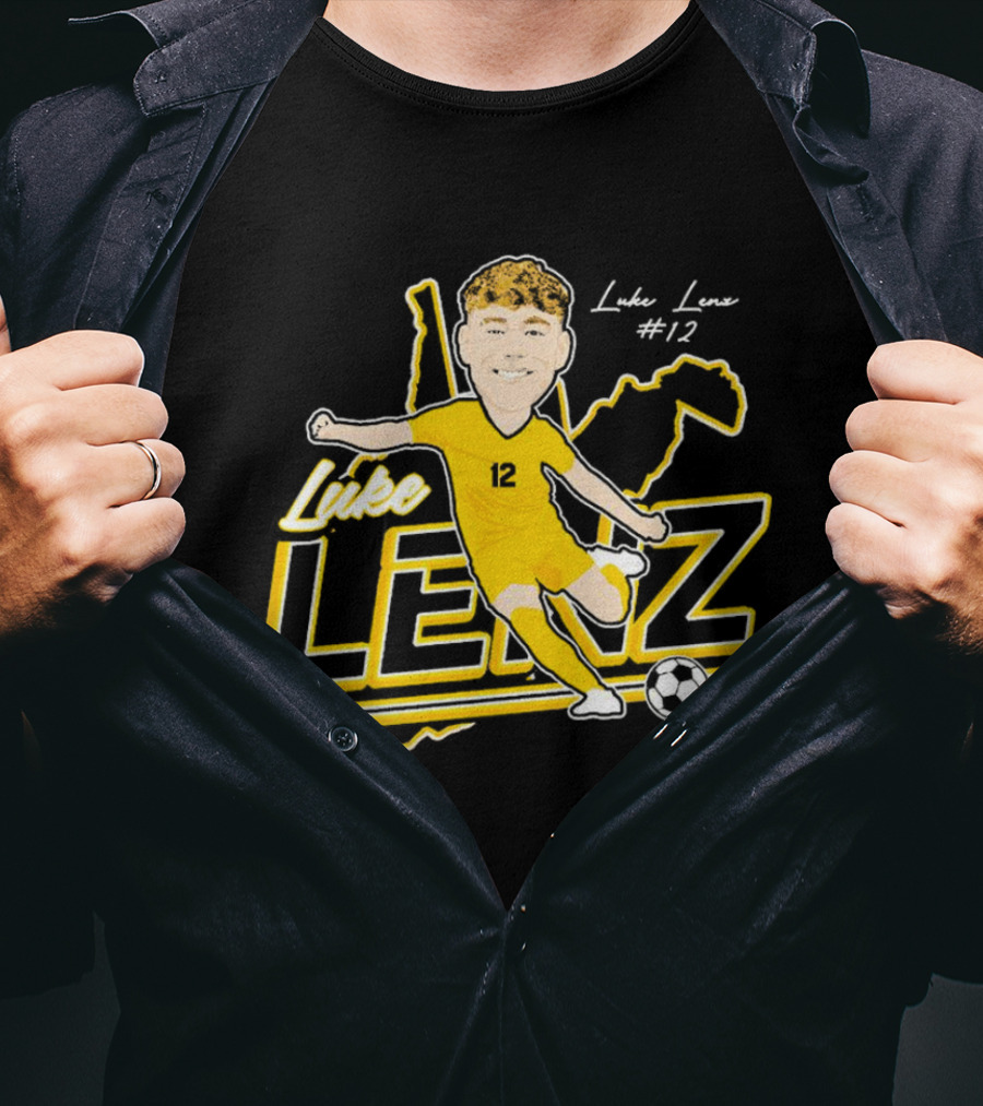 Luke Lenz #12 West Virginia Soccer Player T-Shirt